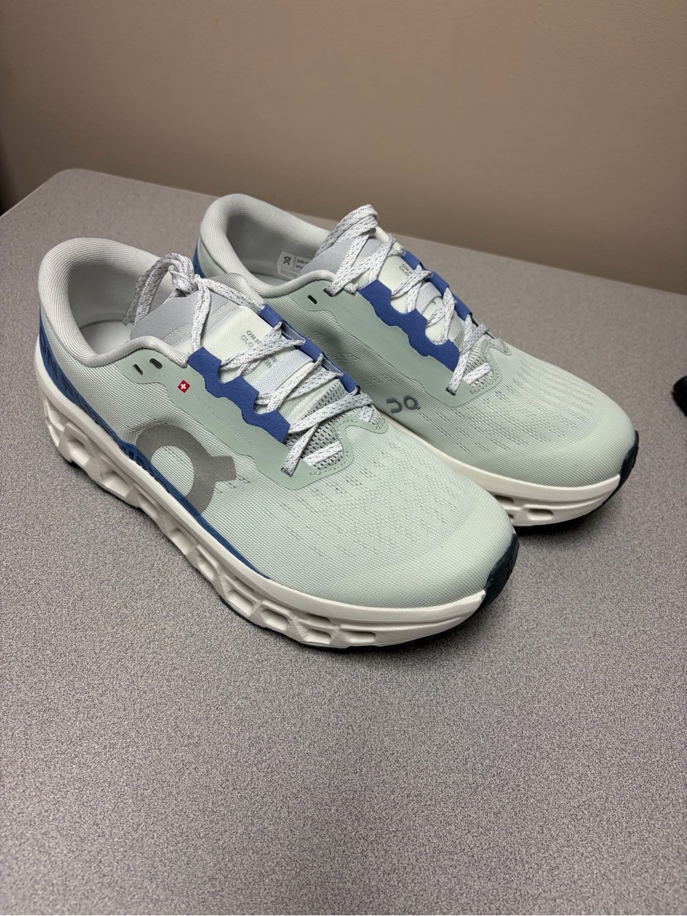 On Running Men's Mint Green and Blue Athletic Trainers